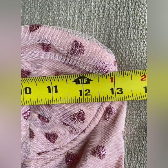 REVOLVE Dress Women’s Medium Superdown Fifi Mesh Pink Heart Mini - Picture 10 of 13